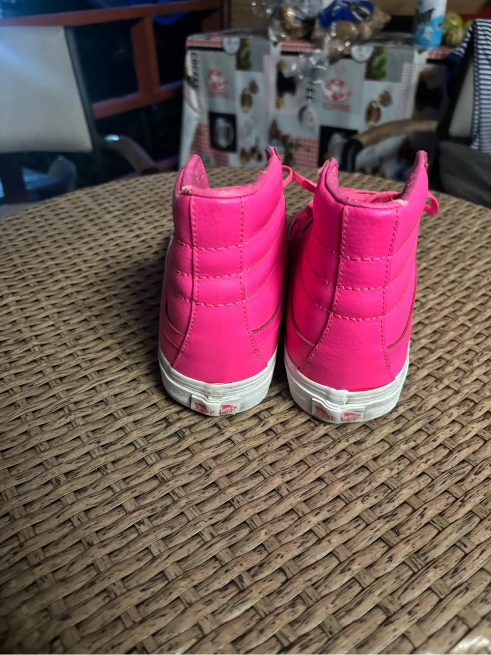 Vans High-Top Sneakers in Bright Pink
